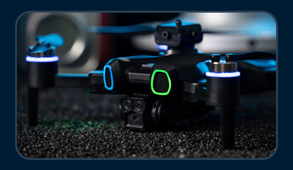 JJRC H117 Color Changing Drone, HD Dual Camera, Optical Flow Positioning, APP Control - 2 Batteries, Black