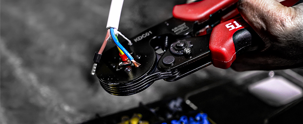 KAIWEETS KDC01 Wire Crimping Tools Set, AWG 23-7 Self-Adjustable, with 1200pcs Wire Terminals