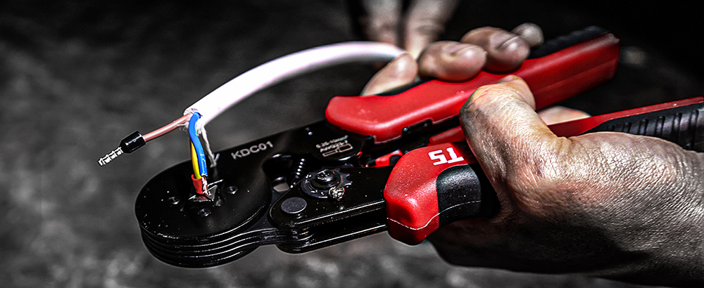 KAIWEETS KDC01 Wire Crimping Tools Set, AWG 23-7 Self-Adjustable, with 1200pcs Wire Terminals