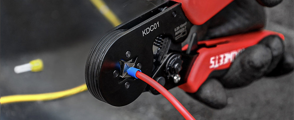 KAIWEETS KDC01 Wire Crimping Tools Set, AWG 23-7 Self-Adjustable, with 1200pcs Wire Terminals