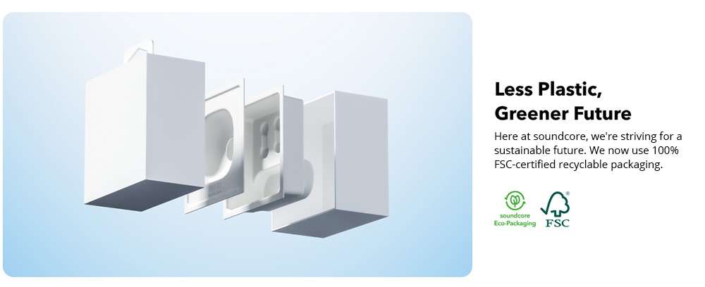 Soundcore Liberty 4 NC Earbuds TWS Headphones, Adaptive ANC 2.0, Bluetooth 5.3, IPX4 Waterproof, Fast Charging - Blue