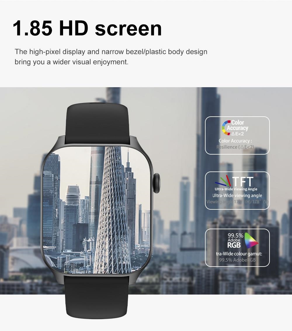 T12 Pro Smartwatch Health Monitoring Bracelet - Black