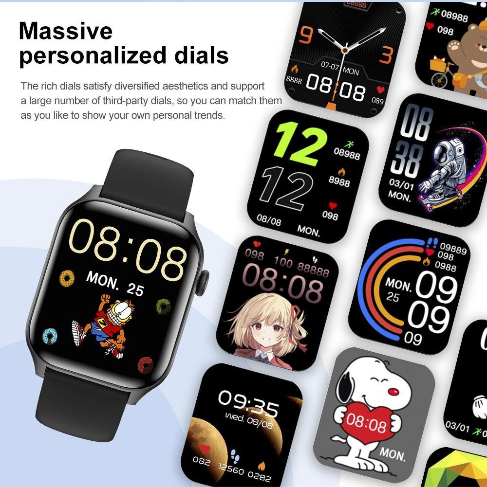 T12 Pro Smartwatch Health Monitoring Bracelet - Black