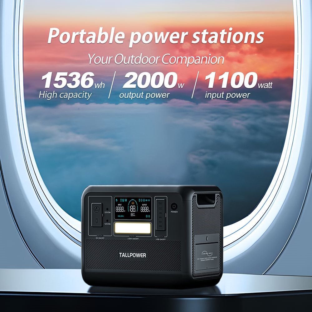 TALLPOWER V2000 Portable Power Station Black | Europe