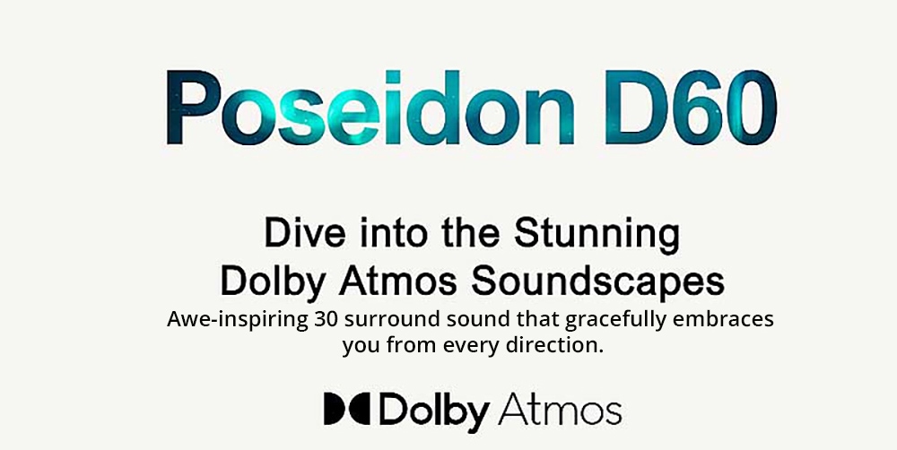 Súprava reproduktorov Ultimea Poseidon D60 Soundbar so subwooferom, Dolby Atmos 5.1, nastaviteľná úroveň priestorového zvuku, viacero režimov