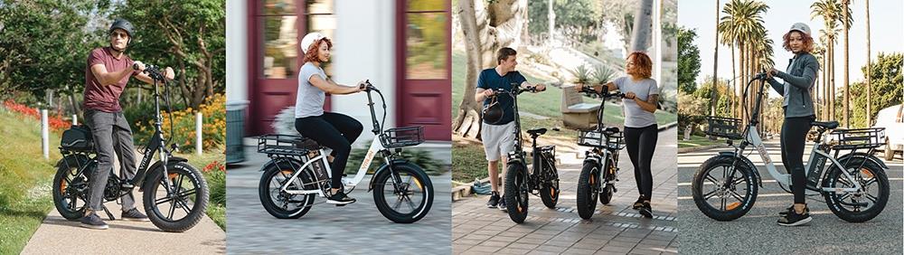 Vitilan U7 2.0 Foldable Electric Bike, 20*4.0-palcová tučná pneumatika 750W motor 48V 20Ah odnímateľná lítiová batéria LG Maximálna rýchlosť 28 km/h Dojazd 50-65 míľ Systém dvojitého odpruženia Hydraulické kotúčové brzdy - biely