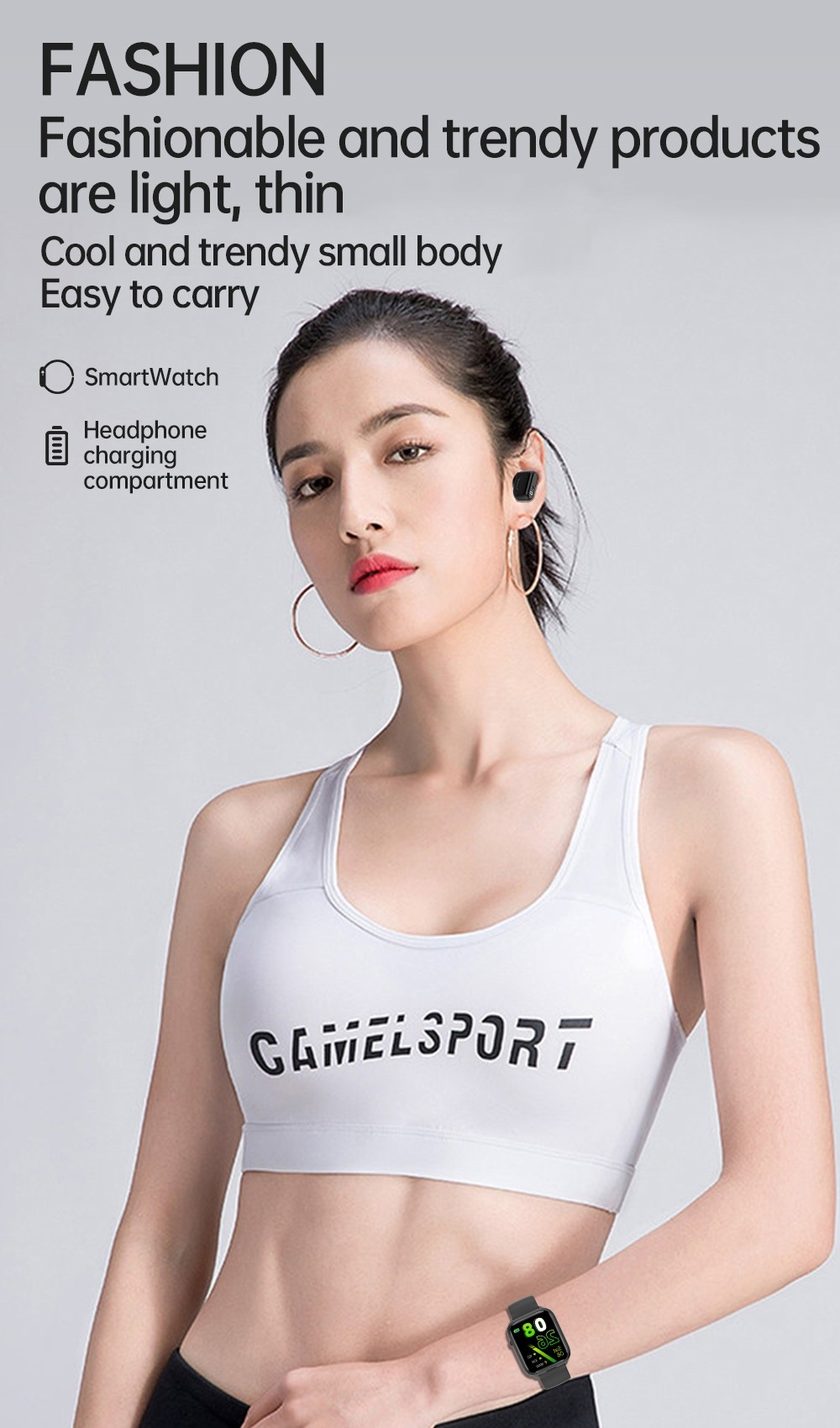 X8S 2 in 1 Smartwatch with TWS Earbuds Health Monitor Sport Watch Fitness Tracker Bluetooth Earphone