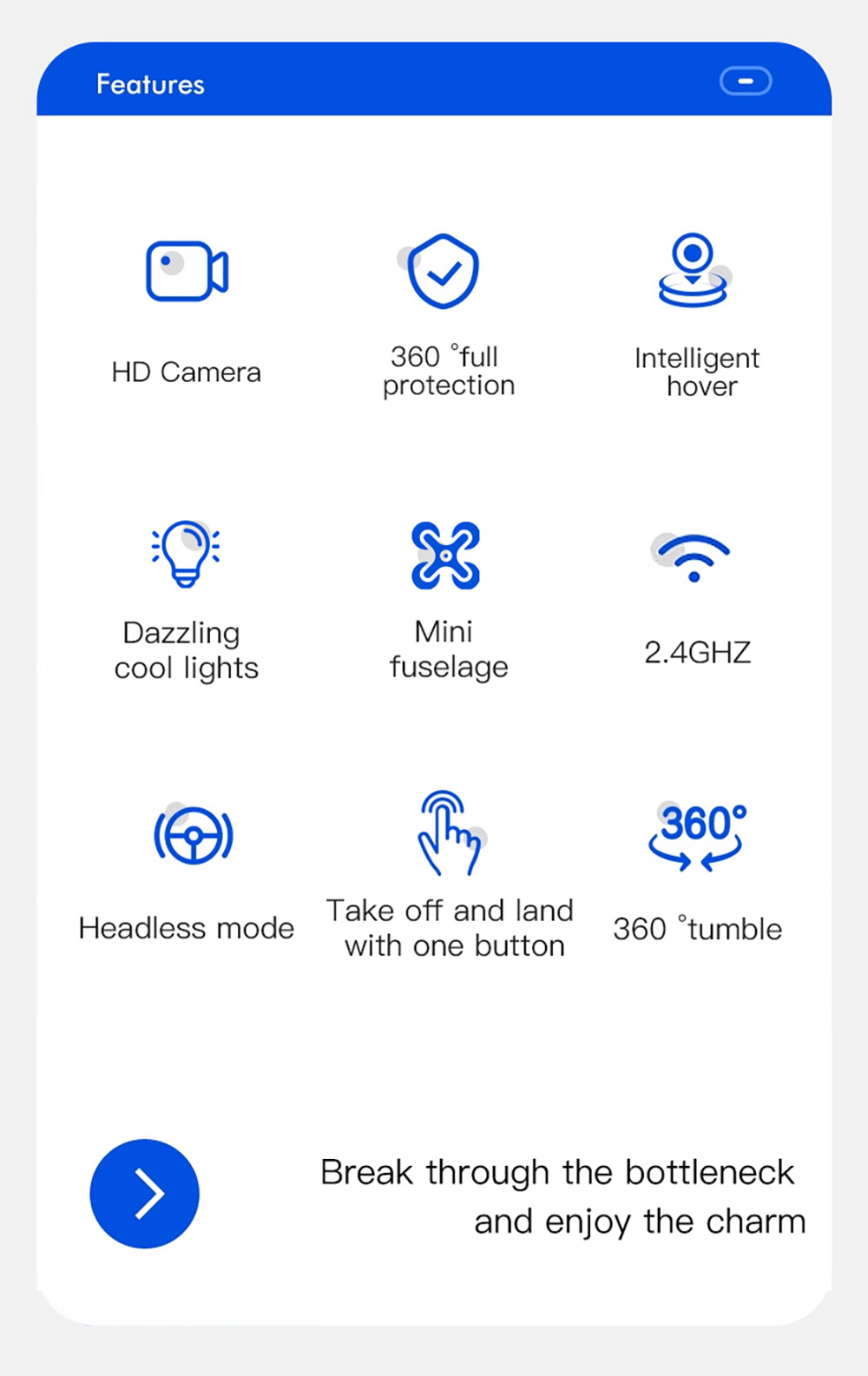ZLL SG500 Max RC Drone with HD Camera 360&deg; Tumble Intelligent Hover Headless Mode - 3 Batteries