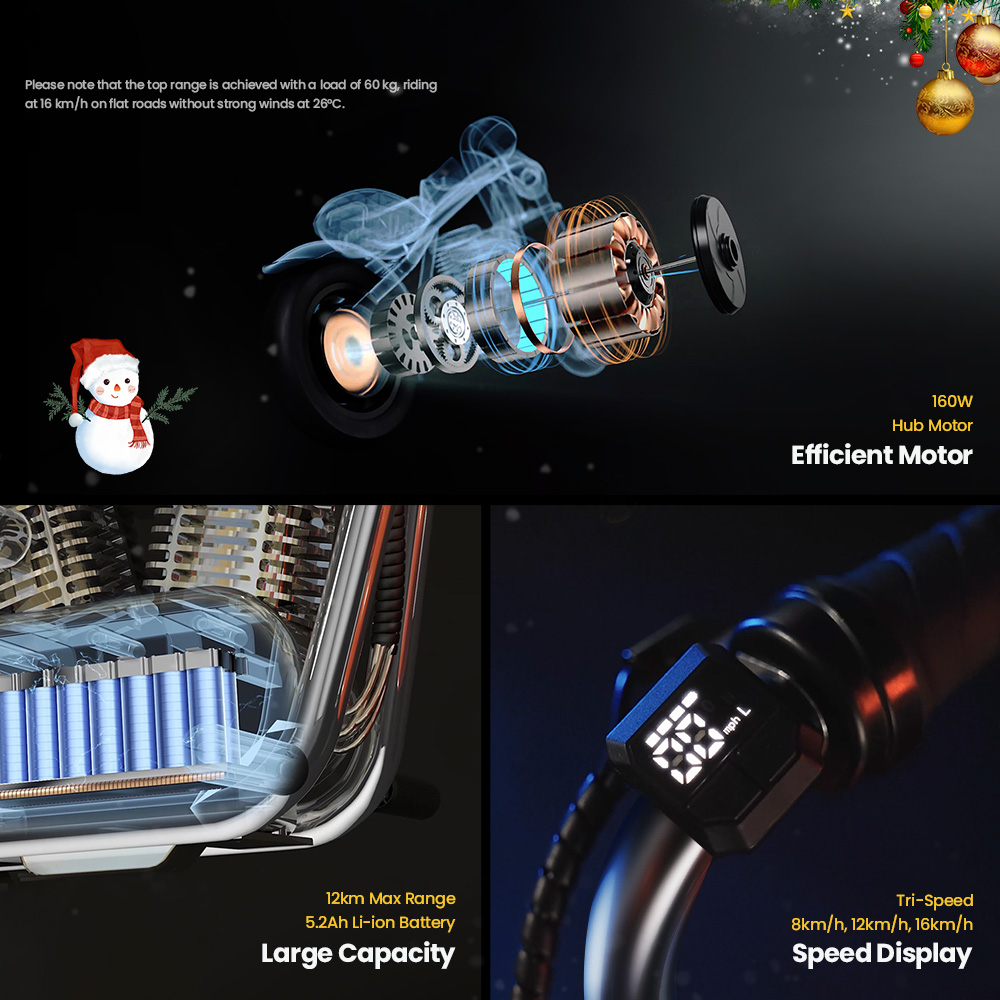 HYPER GOGO Cruiser 12 Plus with APP Electric Motorcycle for Kids 24V 5.2Ah Battery 160W Motor 16km/h Speed 12