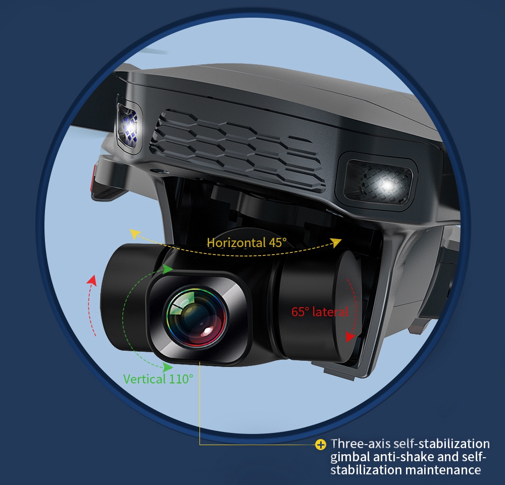 ZLL SG907 MAX 4K 5G WIFI FPV GPS Foldable RC Drone with Dual Camera 3-Axis Gimbal Optical Flow Positioning RTF - Two Batteries with Bag