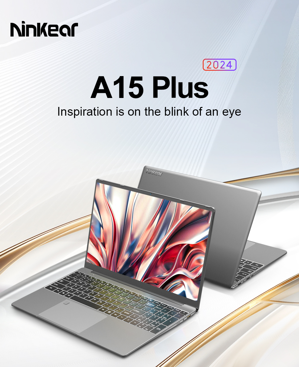 Ninkear A15 Plus 15.6-inch Laptop, AMD Ryzen7 5700U 8 Cores 4.3GHz, 1920x1080 IPS FHD Screen, 32GB DDR4 RAM 1TB SSD, WiFi 6.0 Bluetooth 4.0, 9000mAh, Full-featured Type-C, Fingerprint Backlit Keyboard, USB3.0*2 HDMI*1 Micro SD Card Reader *1
