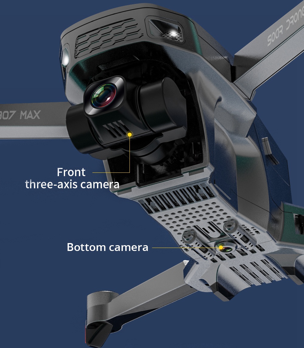 ZLL SG907 MAX 4K 5G WIFI FPV GPS Foldable RC Drone with Dual Camera 3-Axis Gimbal Optical Flow Positioning RTF - Two Batteries with Bag