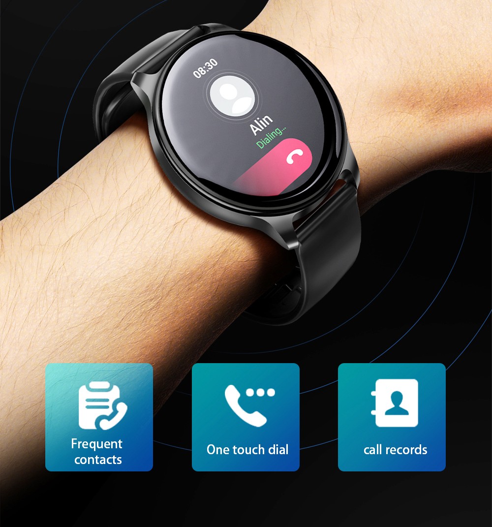 LOKMAT Time 2 Smart Watch Bluetooth Call Heart Rate Monitoring Sports Watch with Sleep Tracker for Android iOS - Blue
