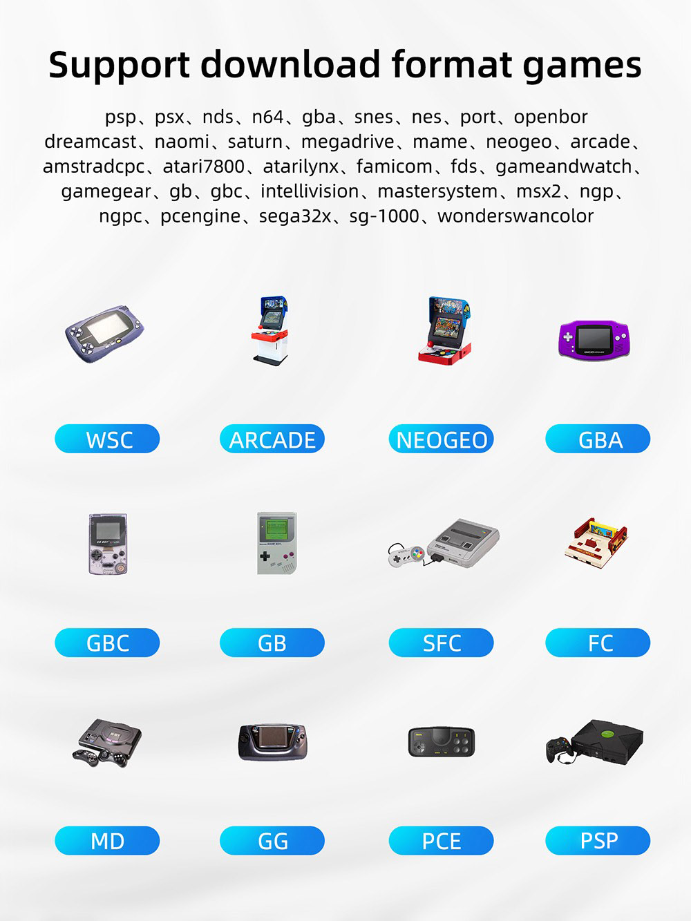 AMPOWN XU10 Handheld Game Console, 3.5-inch, 64GB TF Card, Linux, 10000+ Games - Purple