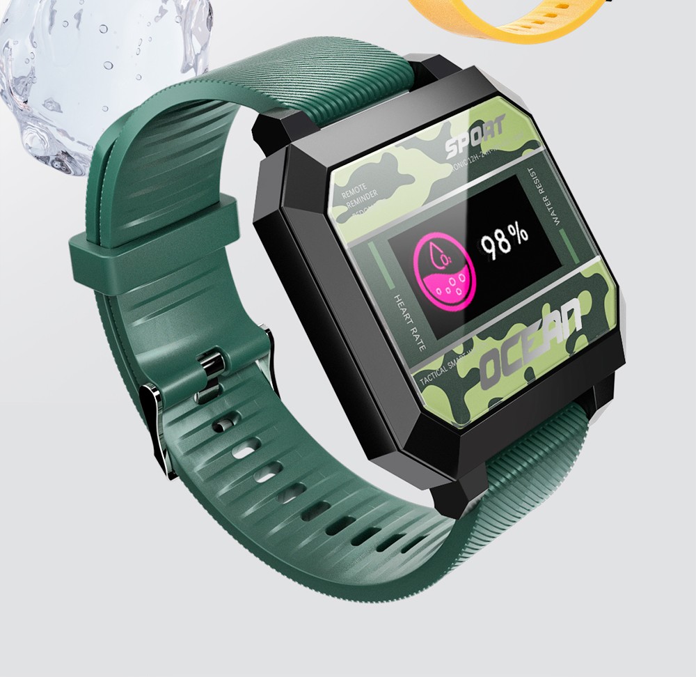 LOKMAT Ocean 2 Sport Smart Watch Fitness Tracker Anti-fatigue Heart Rate Clock for Android4.4 and iOS8.0 Green