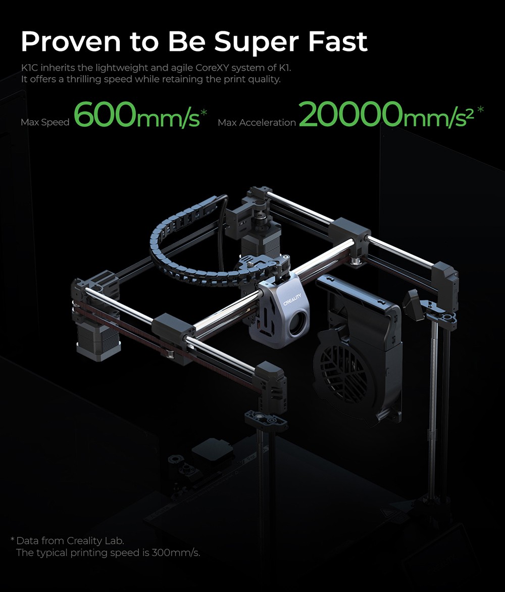 Creality K1C 3D Printer + CR-Scan Ferret SE 3D Scanner Bundle – High-Speed 600mm/s
