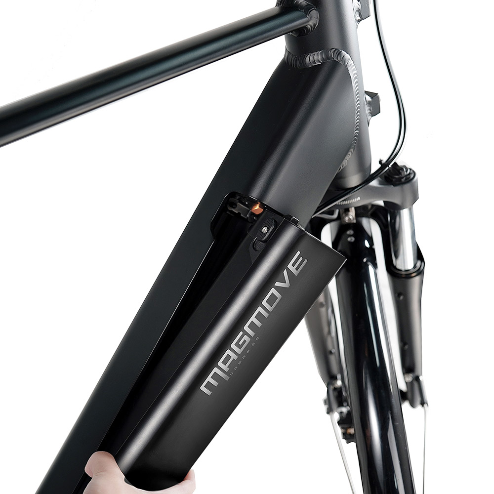 MAGMOVE CEH55M 28 Inch City Electric Bike Bafang Mid-Drive 250W Motor 25Km/h Speed 36V 13Ah LISHEN Detachable Battery 100KM Max Range 150KG Load Double Disc Brakes Shimano 8-Speed Gear Front Shock Absorption - Step Thru