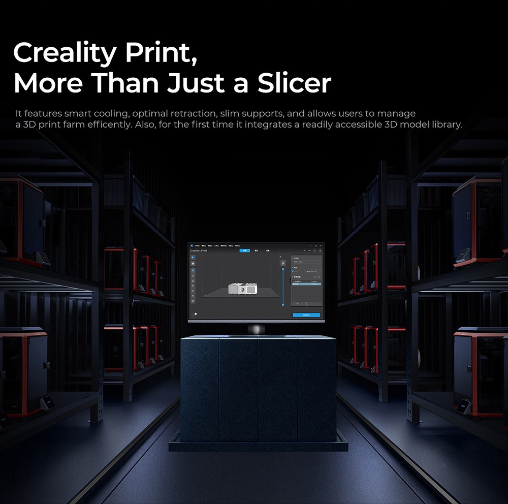 Creality K1C 3D Printer, 600mm/s Max Speed, Auto Leveling, AI Camera, Quick Swap Nozzle, All Metal Extruder, Prints Carbon Fiber, Air Filter and Silent Mode