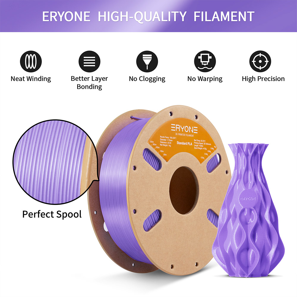 Eryone Standard PLA Filament 1 kg - Levanduľovo fialový