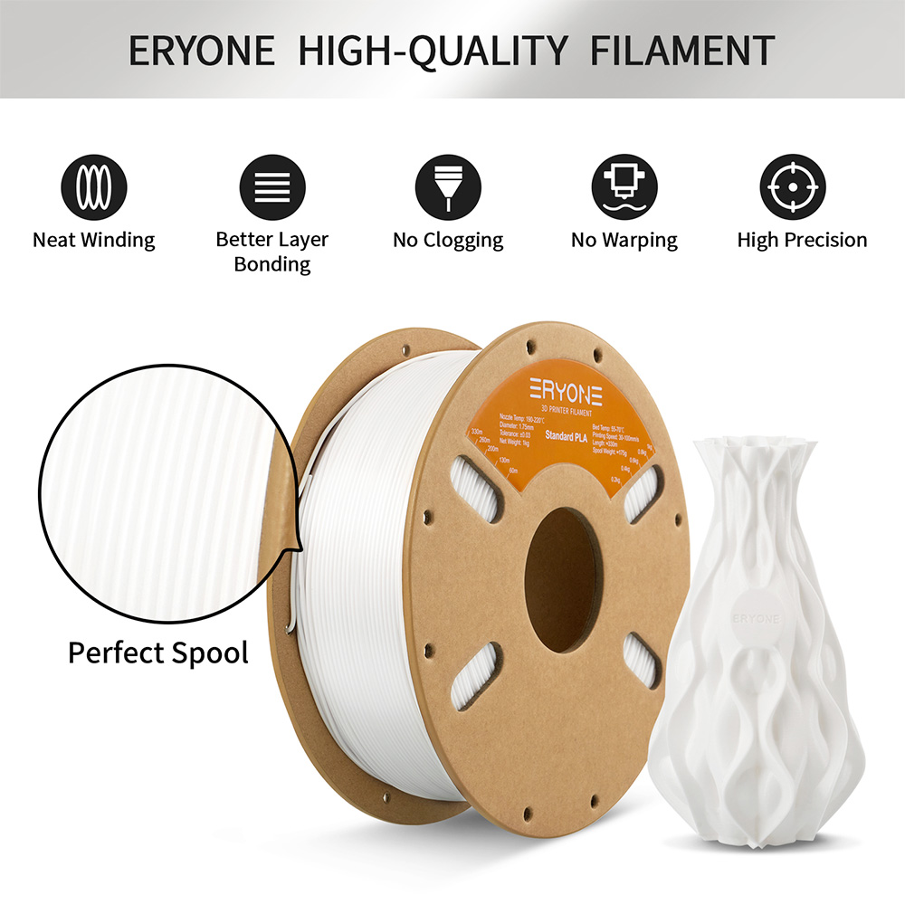 Eryone Standard PLA Filament 1kg - Milky White