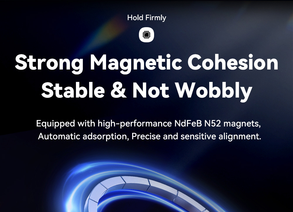 ESSAGER 15W RGB Magnetic Wireless Charger Car Holder, for iPhone 15 14 Pro Max Samsung Xiaomi Smartphone