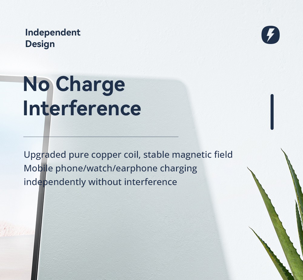 ESSAGER 4 in 1 Desktop Wireless Charger Phone Stand, PD 15W Fast Charging, for iPhone 15 / Huawei / Samsung / Apple Watch Pencil / Airpods