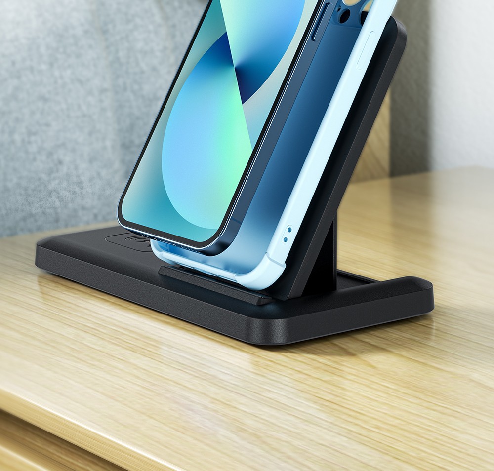 ESSAGER 4 in 1 Desktop Wireless Charger Phone Stand