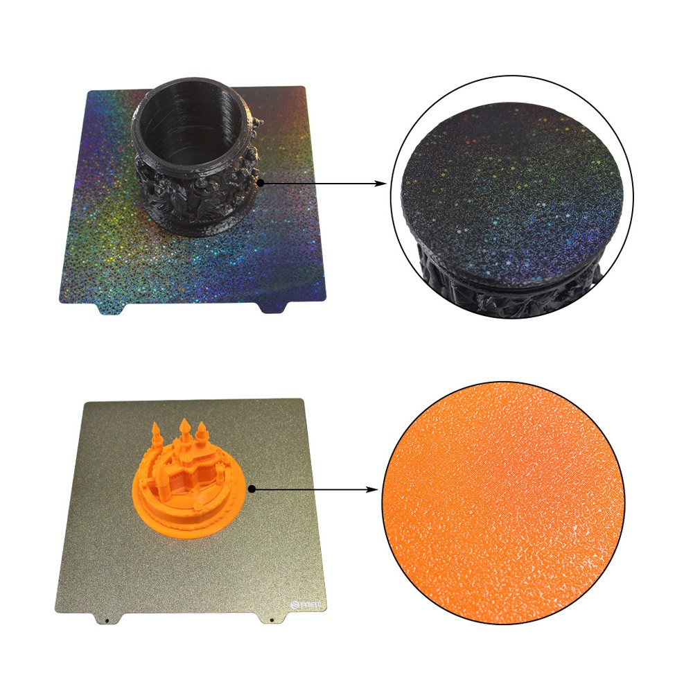 FYSETC PEY+PEI Spring Steel Plate, Double-Sided, with Magnetic Sticker, 235x235mm