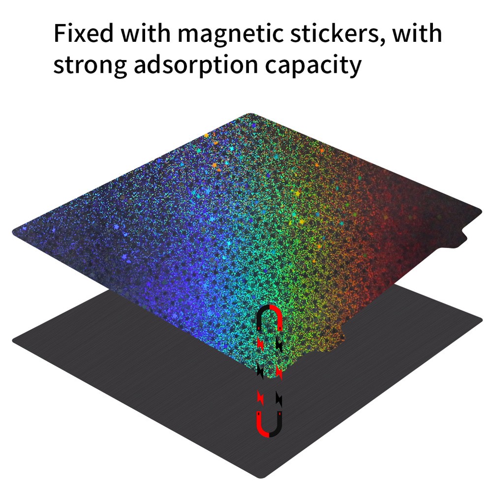 FYSETC PEY+PEI Spring Steel Plate, Double-Sided, with Magnetic Sticker, 300x300mm