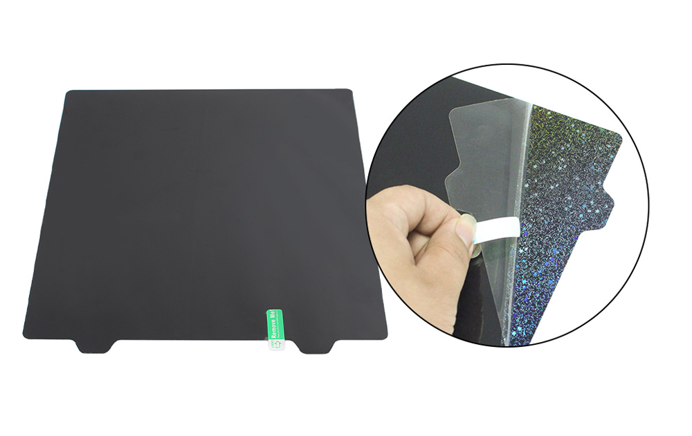 FYSETC PEY+PEI Spring Steel Plate, Double-Sided, with Magnetic Sticker, 300x300mm