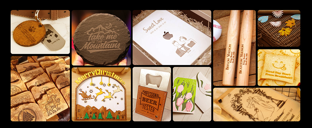 Gweike G1 10W Laser Engraver Cutter, Air Assist, 0.08x0.06mm Laser Spot, 400mm/s Speed, 0.01mm Engraving Accuracy, Support Lightburn, 410x310mm