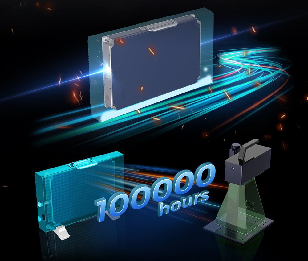 Gweike G2 20W Laserový gravírovací stroj Electric Lift Edition, max. rýchlosť gravírovania 15000 mm/s, 0.001mm presnosť, HD 8K rozlíšenie, vzduchové chladenie, pripojenie k aplikácii Android/iOS, 150x150mm