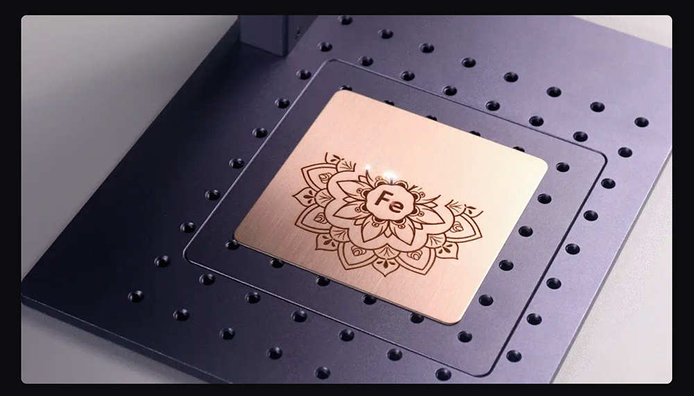 Gweike G2 20W Laser Engraver Manual Lift Edition, Max 15000mm/s Engraving Speed, 0.001mm Accuracy, HD 8K Resolution, Air Cooling, Android/iOS App Connection, 110x110mm