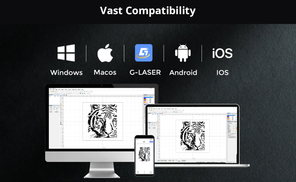 Gweike G2 20W Laser Engraver Manual Lift Edition, Max 15000mm/s Engraving Speed, 0.001mm Accuracy, HD 8K Resolution, Air Cooling, Android/iOS App Connection, 110x110mm