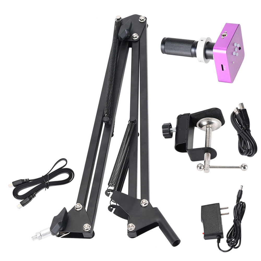 HAYEAR 51MP 1080P 2K HDMI USB Industrial Video Microscope Camera Big Visual Field Manual IRIS 120X Zoom Lens for PCB Soldering Repair