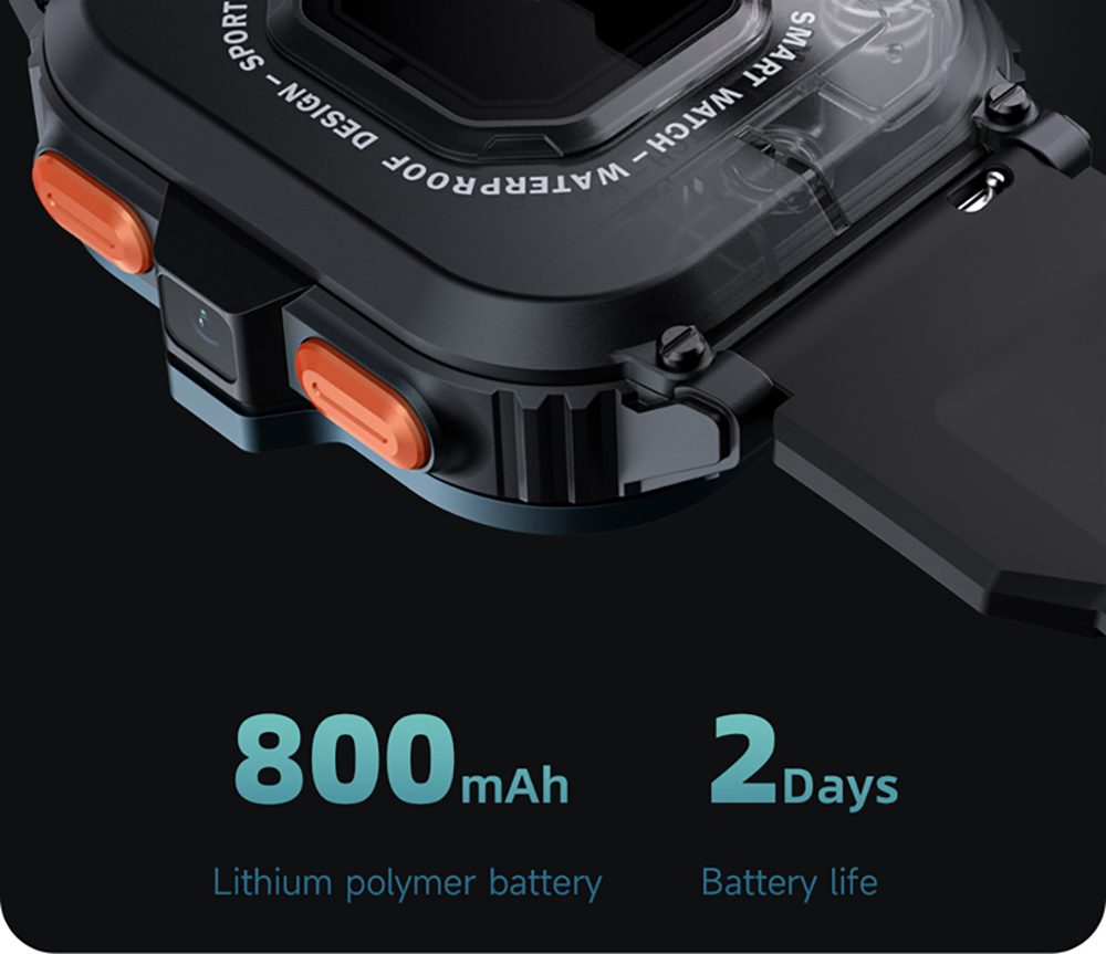 LOKMAT APPLLP 4 MAX Android Smartwatch Fitness Tracker, 2.02'' TFT Touch Screen, 4GB RAM 64GB ROM, Dual Camera - Orange