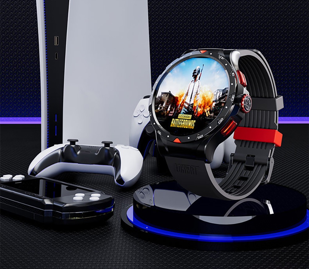 LOKMAT APPLLP 5 Pro Smartwatch, 1.43'' HD Screen, 4G Network Calling, 4GB RAM 64GB ROM, Heart Rate Blood Oxygen Monitor - Black