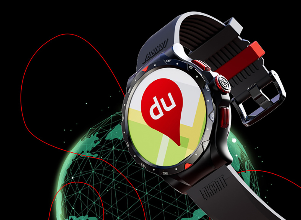 LOKMAT APPLLP 5 Pro Smartwatch, 1.43'' HD Screen, 4G Network Calling, 4GB RAM 64GB ROM, Heart Rate Blood Oxygen Monitor - Black