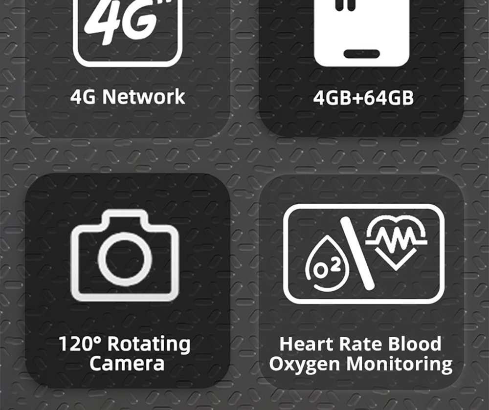 LOKMAT APPLLP 5 Pro Smartwatch, 1.43'' HD Screen, 4G Network Calling, 4GB RAM 64GB ROM, Heart Rate Blood Oxygen Monitor - Black