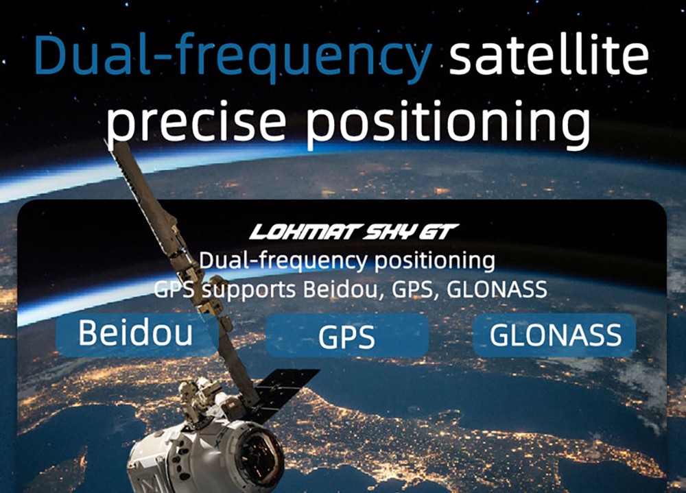 LOKMAT SKY GT Smartwatch Heart Rate Monitor, 1.43'' AMOLED LCD Screen, 4G Calling, Bluetooth 5.0, GPS Position - Black