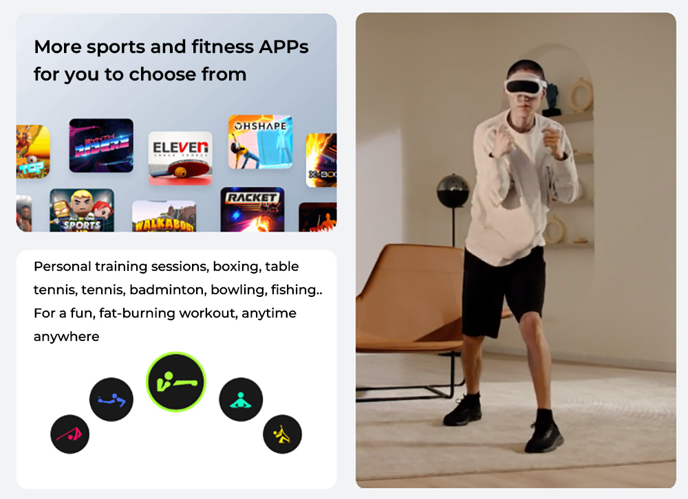 PICO 4 VR Headset, 8GB+256GB, WiFi 6 Bluetooth 5.1 - Chinese Version