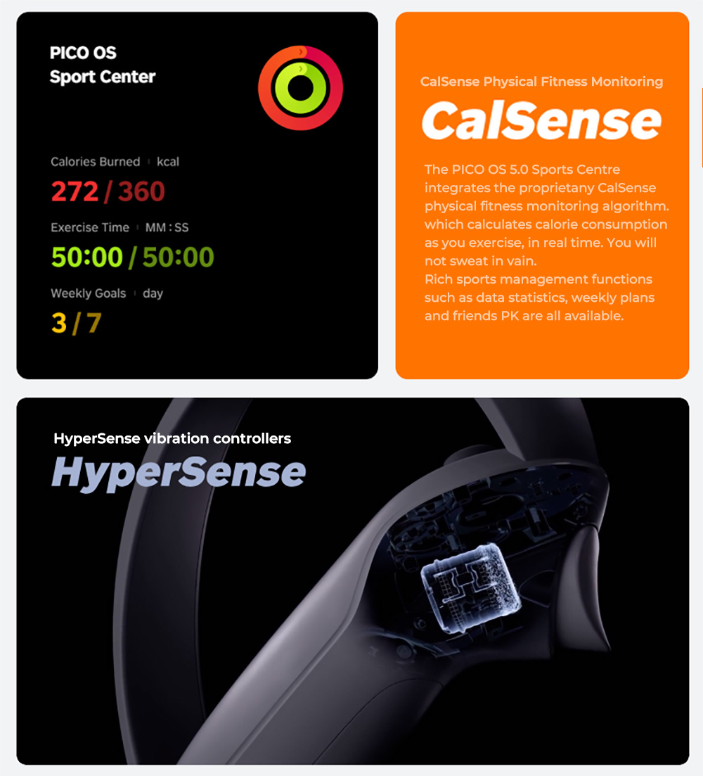 PICO 4 VR Headset, 8GB+256GB, WiFi 6 Bluetooth 5.1 - Chinese Version