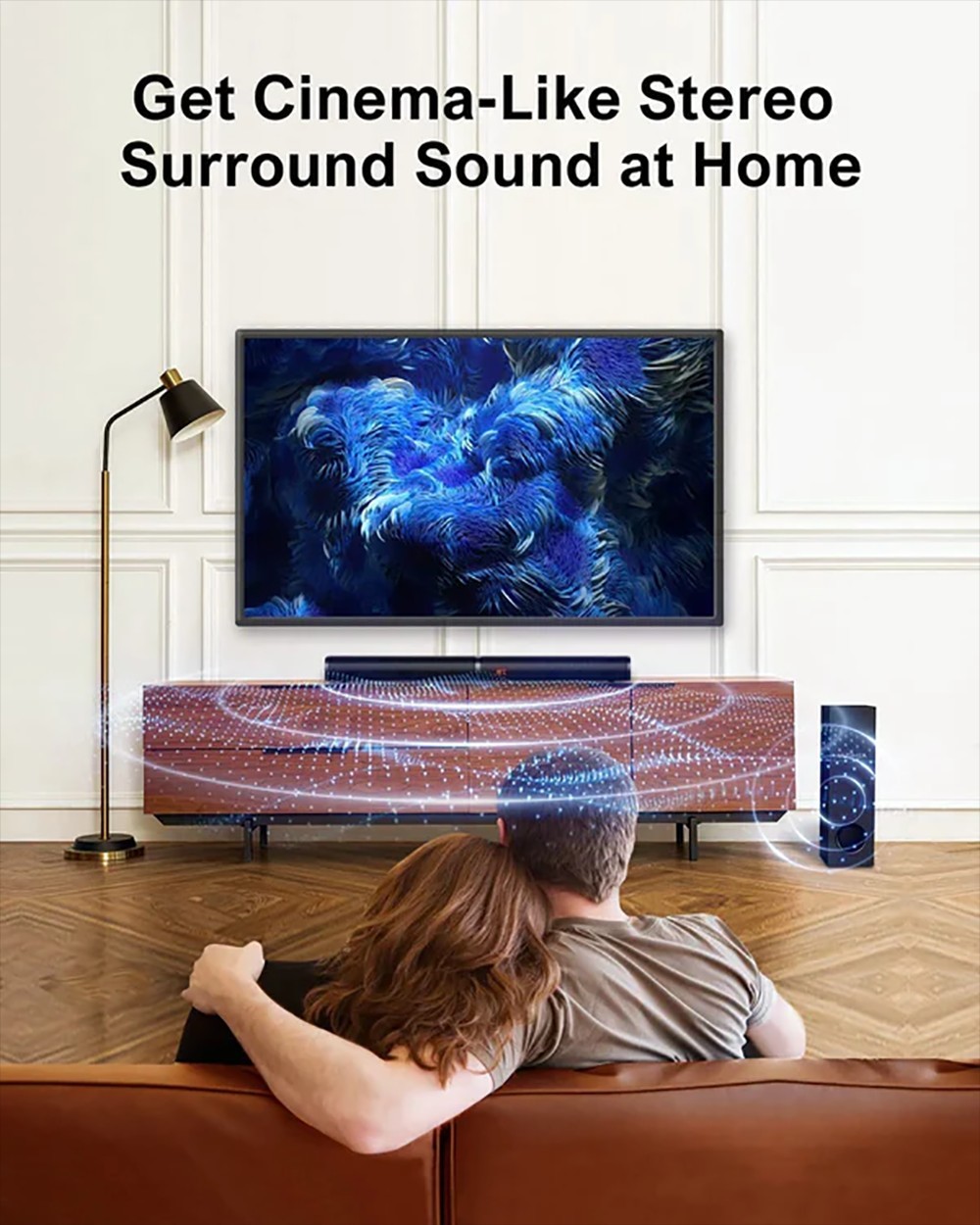 Ultimea Tapio VII 2.1 Kabelgebundene Soundbar f&uuml;r TV-Ger&auml;te, 190 W 2.1 Soundbar mit Subwoofer, 6 EQ-Modi, Bluetooth 5.0, Schwarz