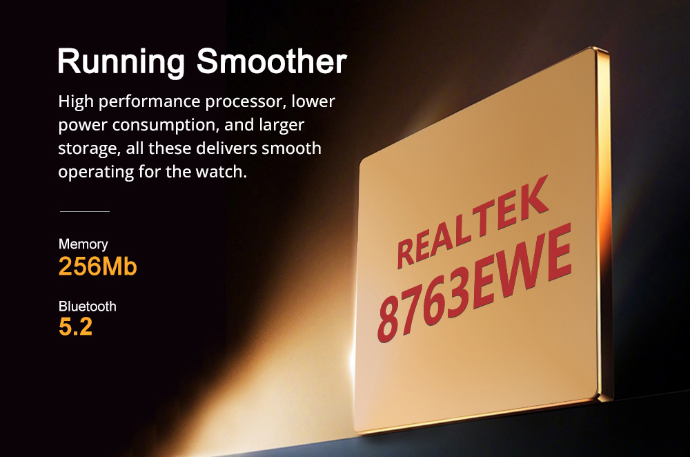 VIRAN W101 Smartwatch for Men, 1.43' AMOLED Display, Blood Pressure SpO2 Heart Rate Sleep Monitor, Waterproof Rugged Watch - Coffee Color