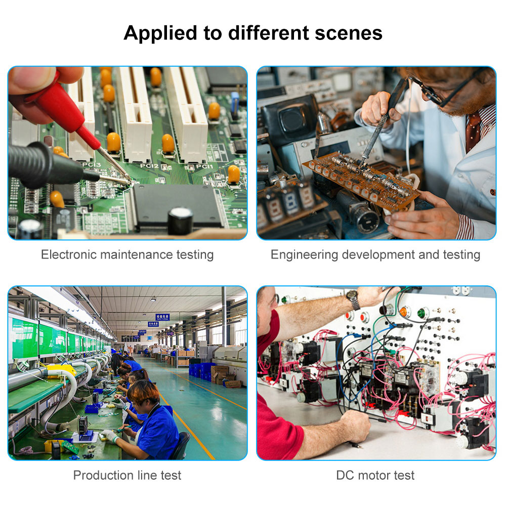 WANPTEK DPS3010U Solid-state Adjustable Regulated DC Power Supply, 30V 10A, Encoder Adjustment, USB Type-C Fast Charge, 4-Digit Display, Low Ripple, Low Noise, Cooling Fan Black - EU Plug