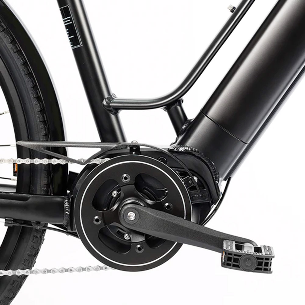MAGMOVE CEH55M 28 Inch City Electric Bike Bafang Mid-Drive 250W Motor 25Km/h Speed 36V 13Ah LISHEN Detachable Battery 100KM Max Range 150KG Load Double Disc Brakes Shimano 8-Speed Gear Front Shock Absorption - Step Thru