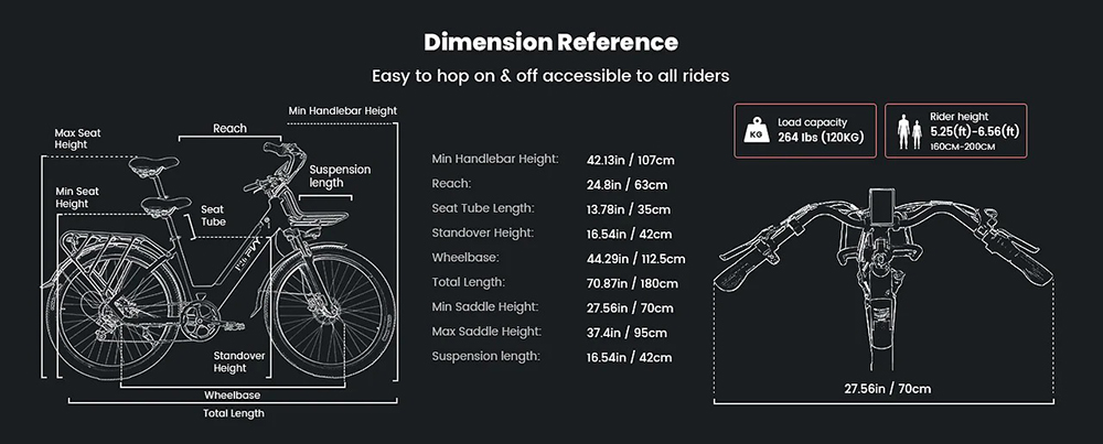 PVY P26 Electric Bike, 27.5-inch Tires 750W Motor 48V 11.6AH Battery 45km/h Max Speed 100km Max Range Hydraulic Brake Shimano 7-Speed Backlit LCD Display