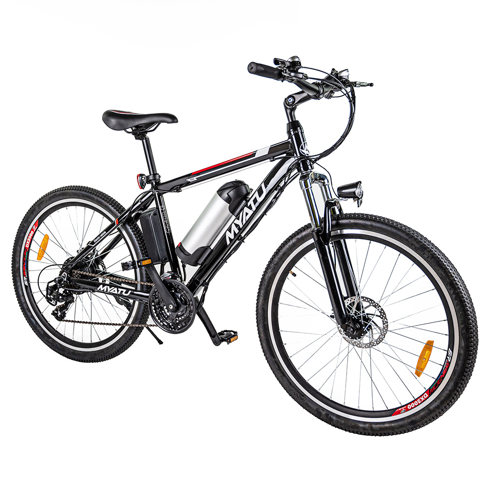 Myatu M0126 Elektrický bicykel, 26-palcové pneumatiky 250W motor 36V 10.4Ah batéria 25km/h Max. rýchlosť 60km dojazd Shimano 21 rýchlostí