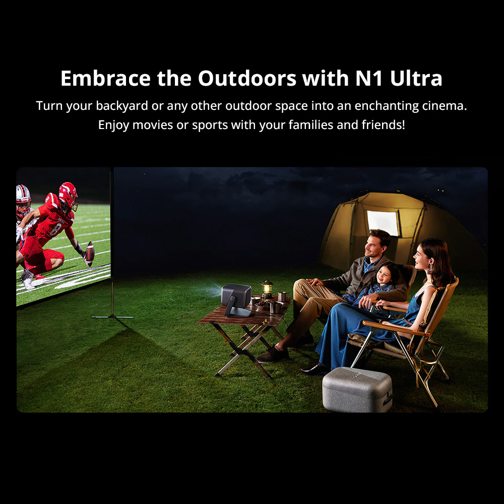 JMGO N1 Ultra 4K Triple Laser Projector, 360&deg; Freestyle Gimbal, 2200 CVIA Lumen, HDR 10, 10W*2 Dynaudio Speakers, Instant Keystone Correction - EU Plug