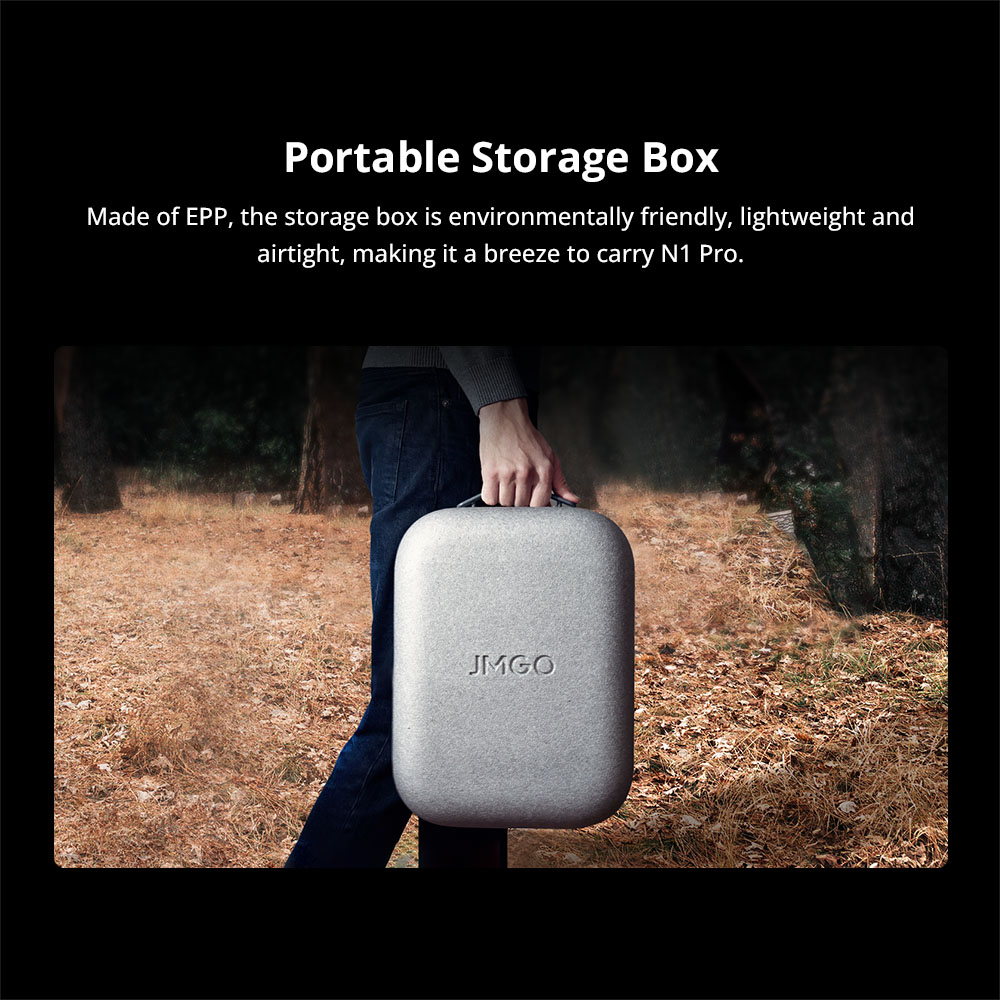 JMGO N1 Pro 1080P Triple Laser Projector with Flexible Gimbal Adjustment, 4K Decoding Supported, 1500 CVIA Lumens, Instant Keystone Correction, 10W*2 Dynaudio Speakers - EU Plug